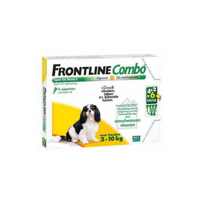 Frontline Combo spot on hond S 2-10 kg 4+2 pipet - 5014