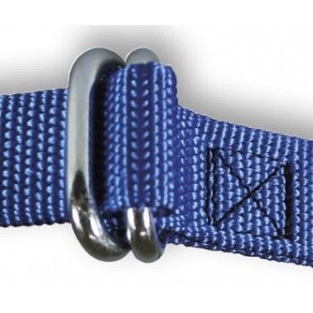 Koehalsband Blauw met zware knelgesp 135 cm - 5594