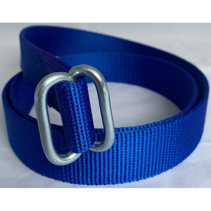 Koehalsband Blauw met zware knelgesp 135 cm - 5601
