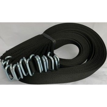 Koehalsband Zwart met zware knelgesp 135 cm - 5603