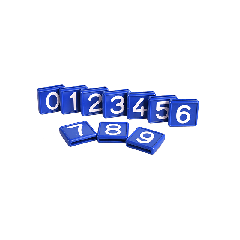 Schuifnummer voor Koehalsband Blauw 48 X 46 MM