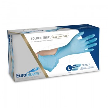 Eurogloves Solid-Nitrile 300mm is een extra dikke nitrile handschoen met een lange manchet.