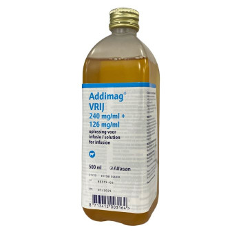 Addimag VRIJ 240/126 mg/ml (hoge concentratie) Infuus 500 ml.