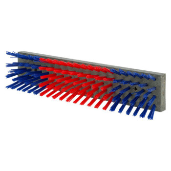 Kerbl Veeborstel nylon LOS, blauw/rood/blauw.