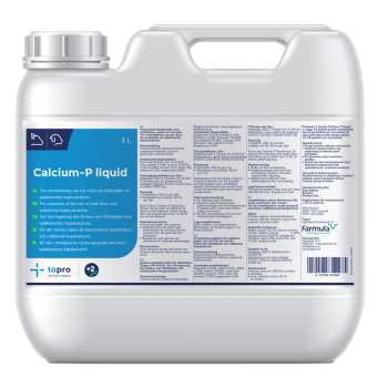 Topro Calcium-P Liquid is ontwikkeld om afgekalfde koeien snel te voorzien van calcium en zo het risico op melkziekte te verlage