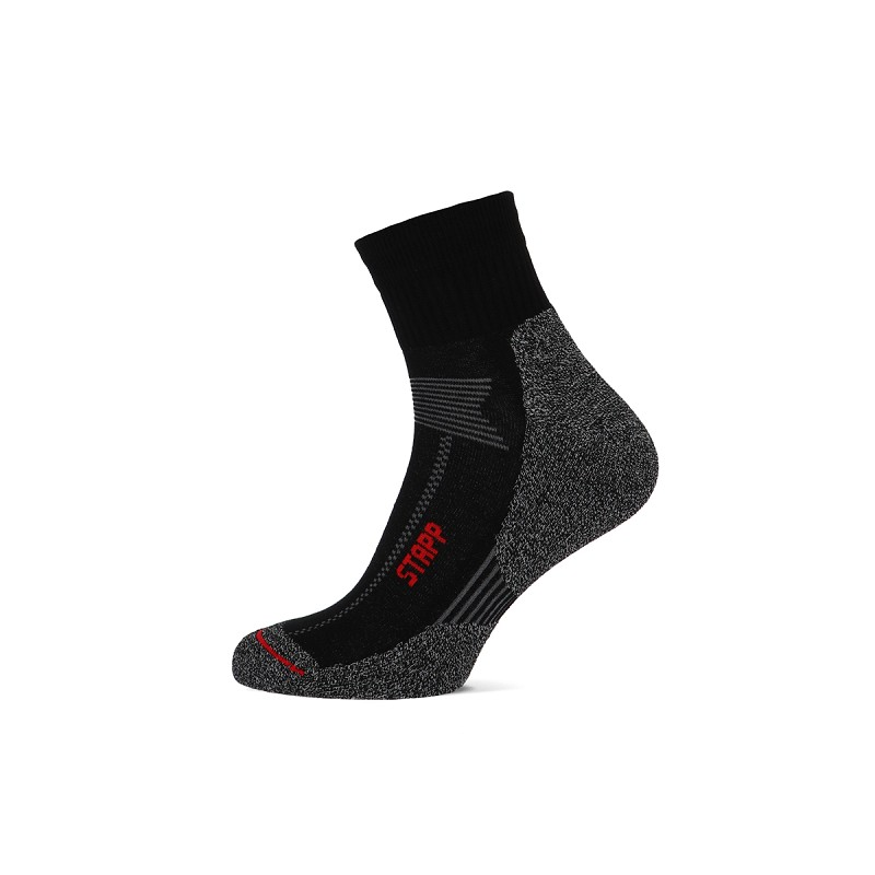 Lage (werk)sok STAPP Boston  Zwart (Rode Streep)