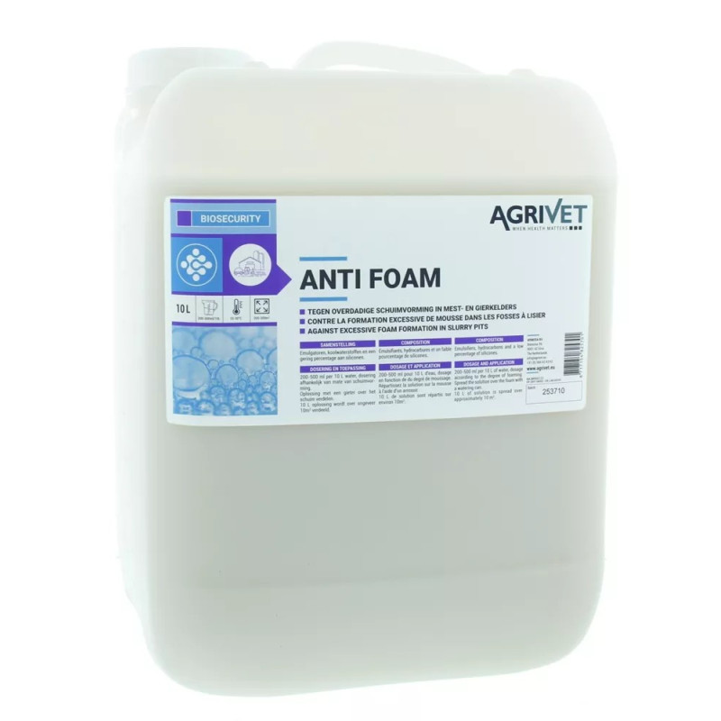 Bij overdadige schuimvorming in mest- en gierkelders