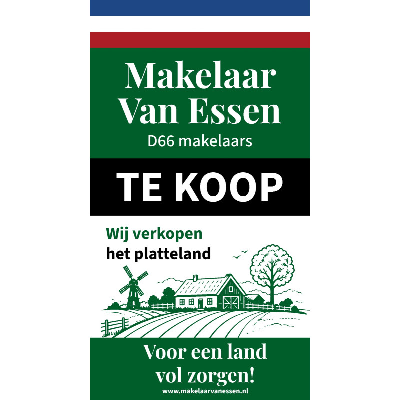 Protestbord Te Koop Makelaar van Essen